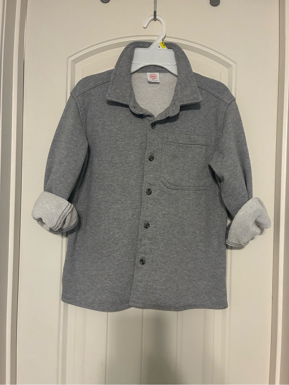 Kids Gray Button-Up Shirt Jacket
